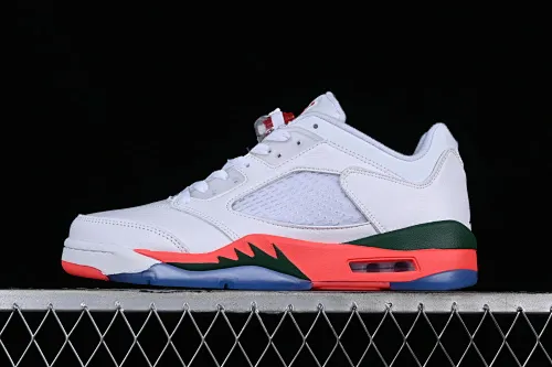 All categories Air Jordan Jordan series basketball shoes Air Jordan 5 Z version Air Jordan Retro Low AJ5 Joe 5 Knicks white blue orange low-top basketball shoes FQ1316-018